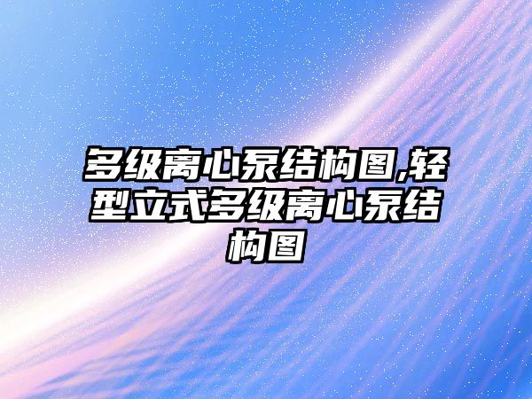 多級離心泵結構圖,輕型立式多級離心泵結構圖