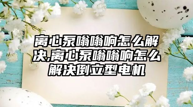 離心泵嗡嗡響怎么解決,離心泵嗡嗡響怎么解決倒立型電機