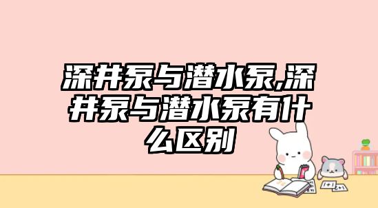 深井泵與潛水泵,深井泵與潛水泵有什么區別