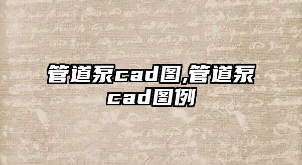 管道泵cad圖,管道泵cad圖例