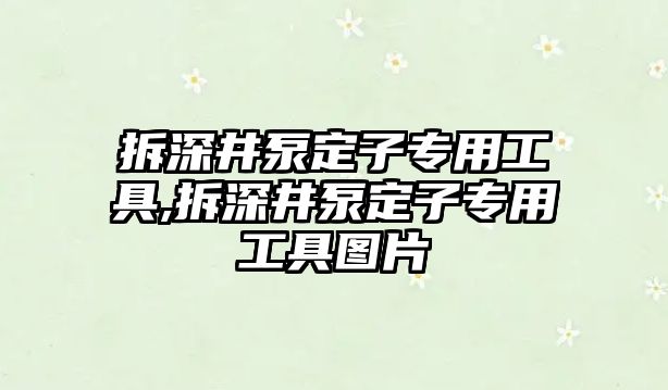 拆深井泵定子專用工具,拆深井泵定子專用工具圖片