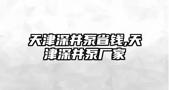 天津深井泵省錢,天津深井泵廠家