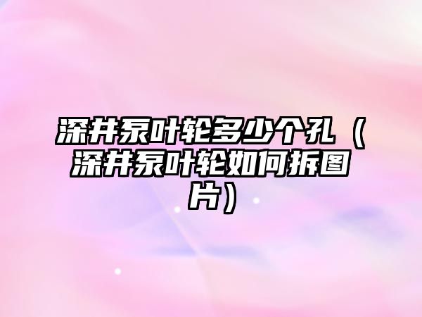 深井泵葉輪多少個孔（深井泵葉輪如何拆圖片）