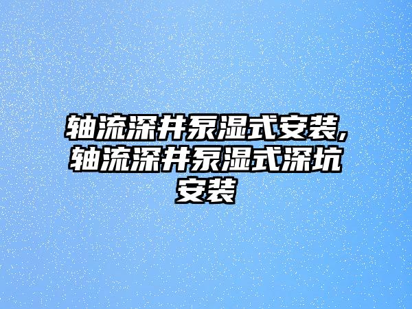 軸流深井泵濕式安裝,軸流深井泵濕式深坑安裝