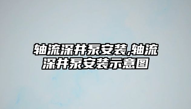 軸流深井泵安裝,軸流深井泵安裝示意圖