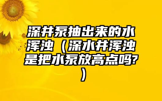 深井泵抽出來的水渾濁（深水井渾濁是把水泵放高點嗎?）