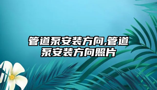 管道泵安裝方向,管道泵安裝方向照片