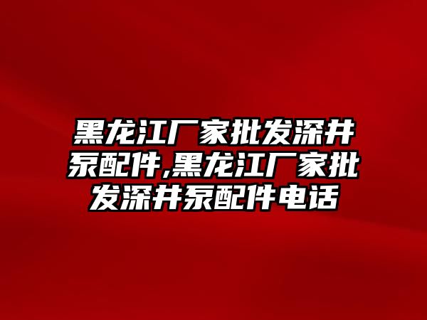 黑龍江廠家批發深井泵配件,黑龍江廠家批發深井泵配件電話