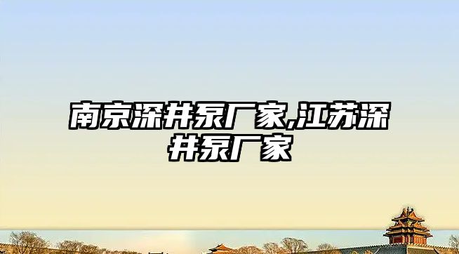 南京深井泵廠家,江蘇深井泵廠家