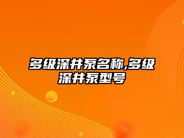 多級深井泵名稱,多級深井泵型號