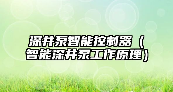 深井泵智能控制器（智能深井泵工作原理）