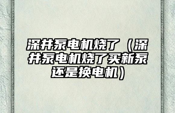 深井泵電機燒了（深井泵電機燒了買新泵還是換電機）