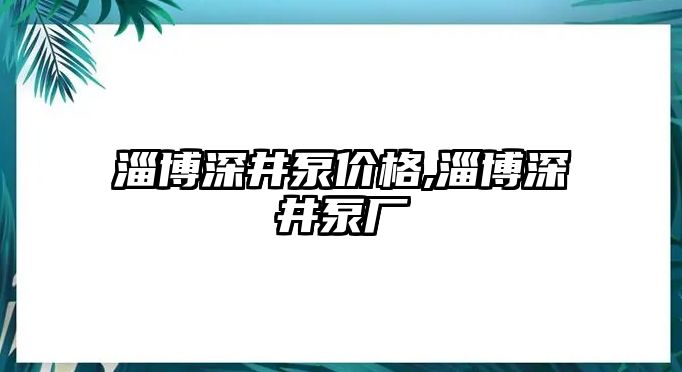 淄博深井泵價格,淄博深井泵廠