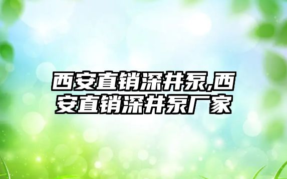 西安直銷深井泵,西安直銷深井泵廠家