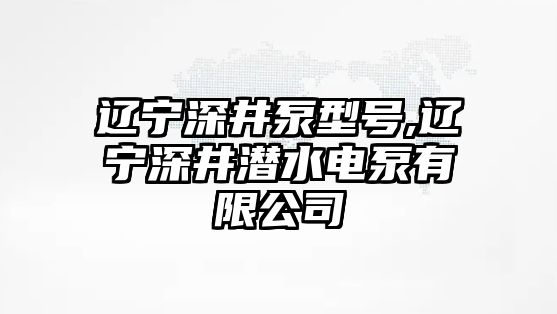 遼寧深井泵型號,遼寧深井潛水電泵有限公司