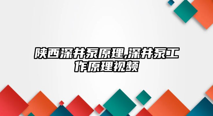 陜西深井泵原理,深井泵工作原理視頻