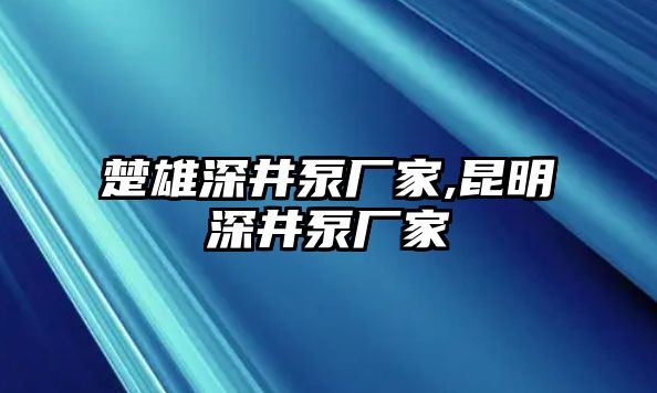 楚雄深井泵廠家,昆明深井泵廠家