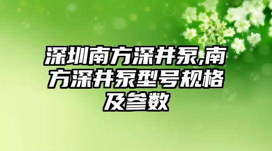 深圳南方深井泵,南方深井泵型號規(guī)格及參數(shù)