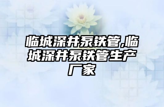 臨城深井泵鐵管,臨城深井泵鐵管生產廠家