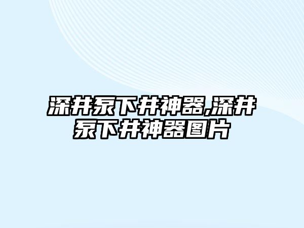 深井泵下井神器,深井泵下井神器圖片