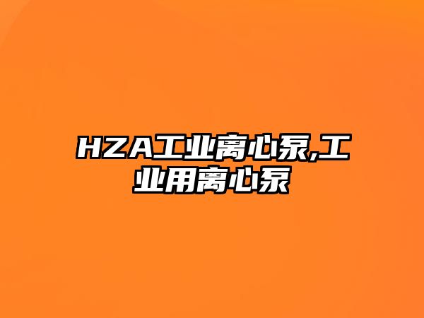 HZA工業(yè)離心泵,工業(yè)用離心泵