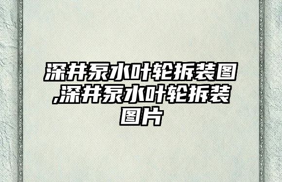 深井泵水葉輪拆裝圖,深井泵水葉輪拆裝圖片