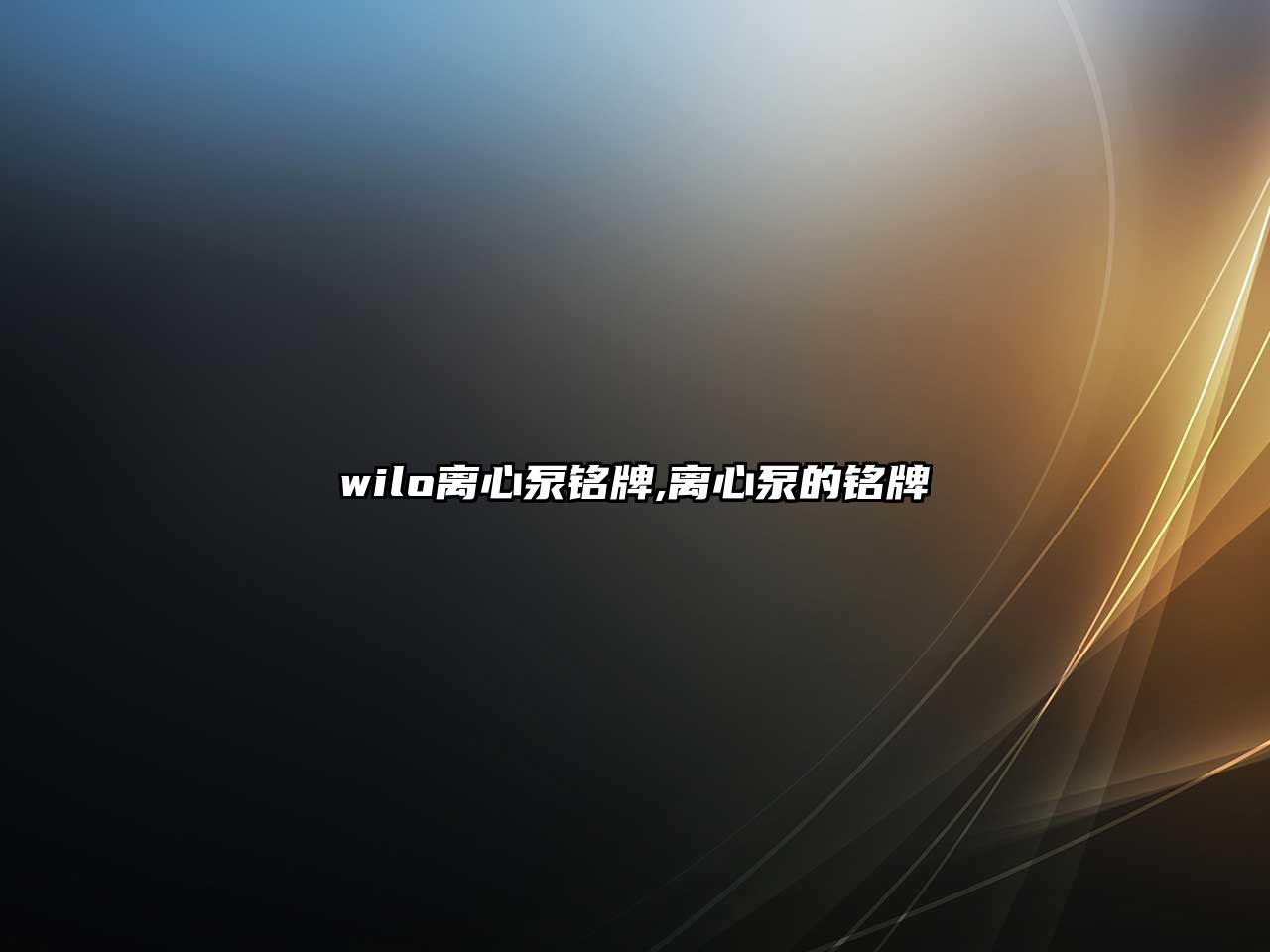 wilo離心泵銘牌,離心泵的銘牌