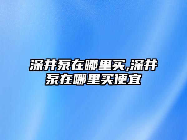 深井泵在哪里買,深井泵在哪里買便宜