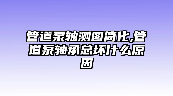 管道泵軸測圖簡化,管道泵軸承總壞什么原因