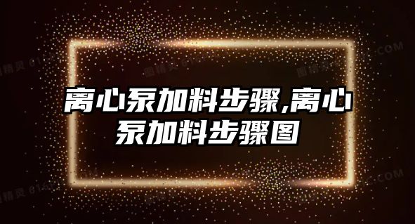 離心泵加料步驟,離心泵加料步驟圖