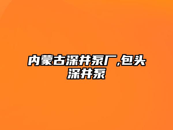 內蒙古深井泵廠,包頭深井泵