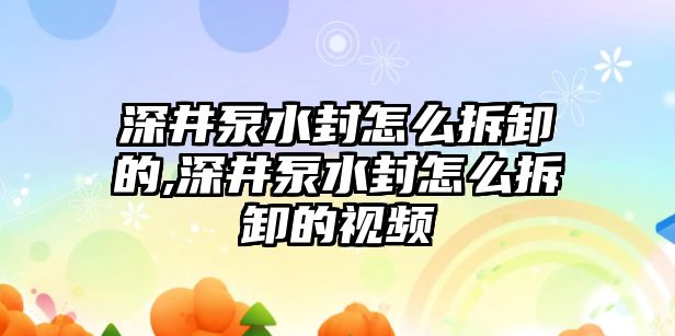 深井泵水封怎么拆卸的,深井泵水封怎么拆卸的視頻