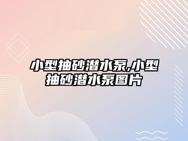 小型抽砂潛水泵,小型抽砂潛水泵圖片